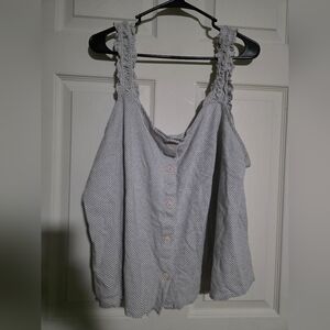 a.n.a Black and Cream Striped Top